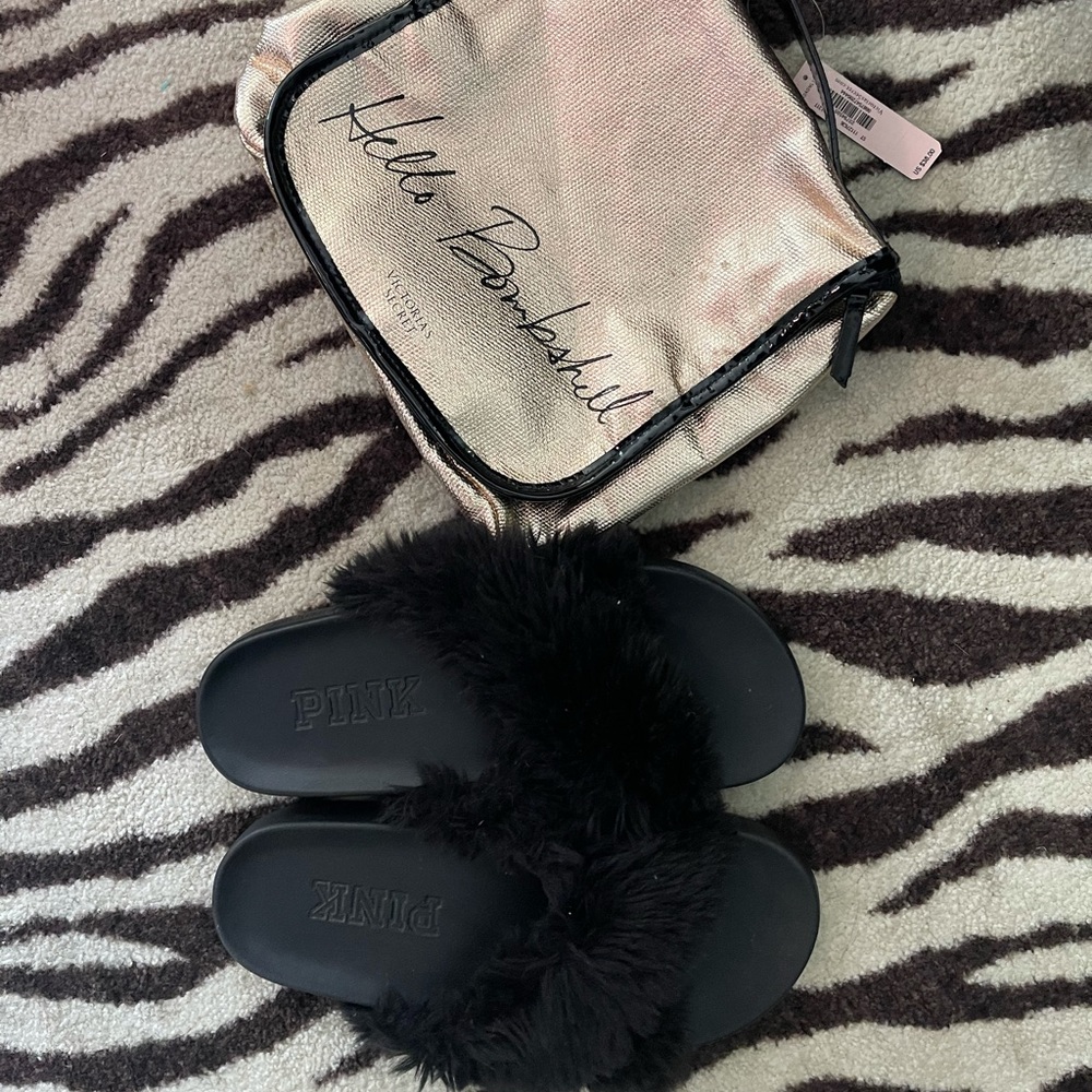 VS slippers and Vanity bag